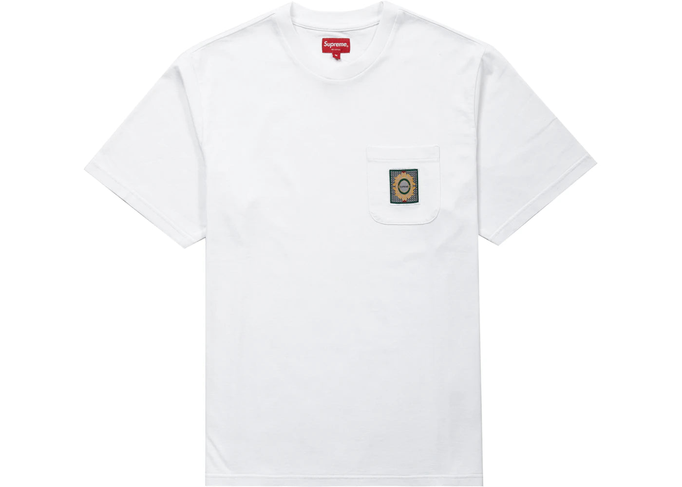 Supreme Crest Label Pocket Tee White