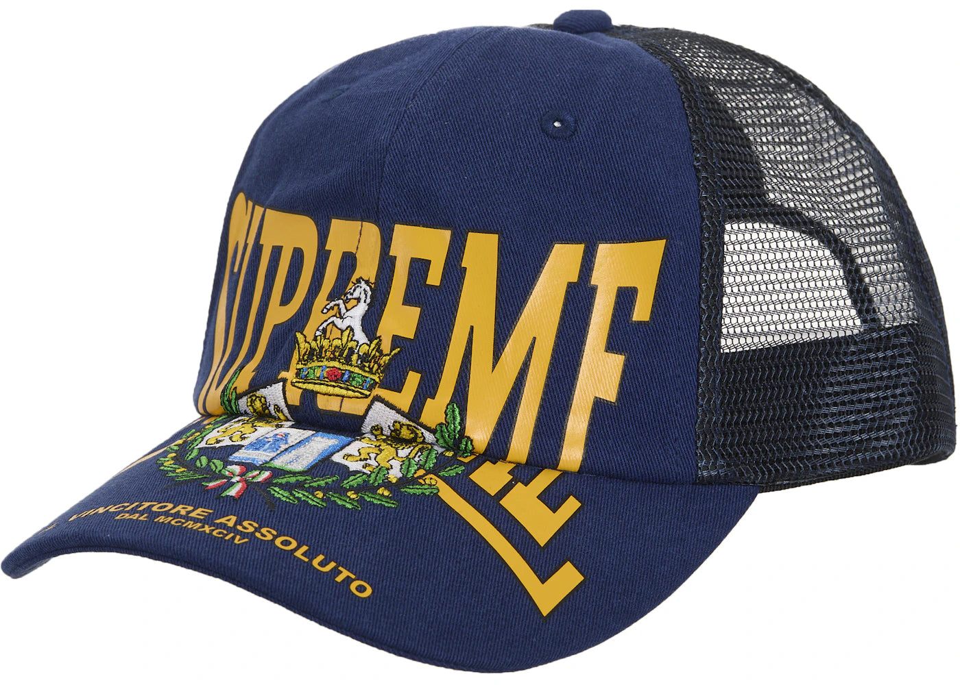 Supreme Crest Mesh Back 6-Panel Navy