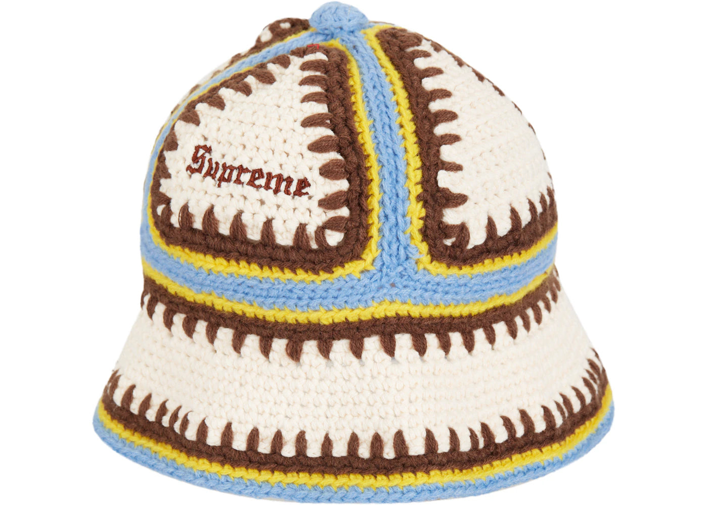 Supreme Crochet Edge Hat White