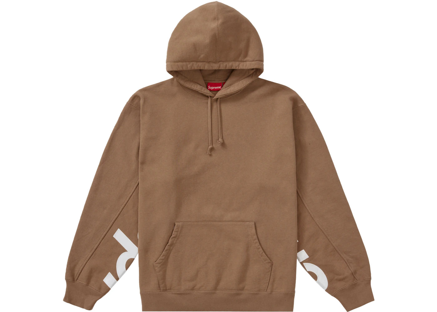 Supreme Cropped Panels Hooded Sweatshirt Light Brown