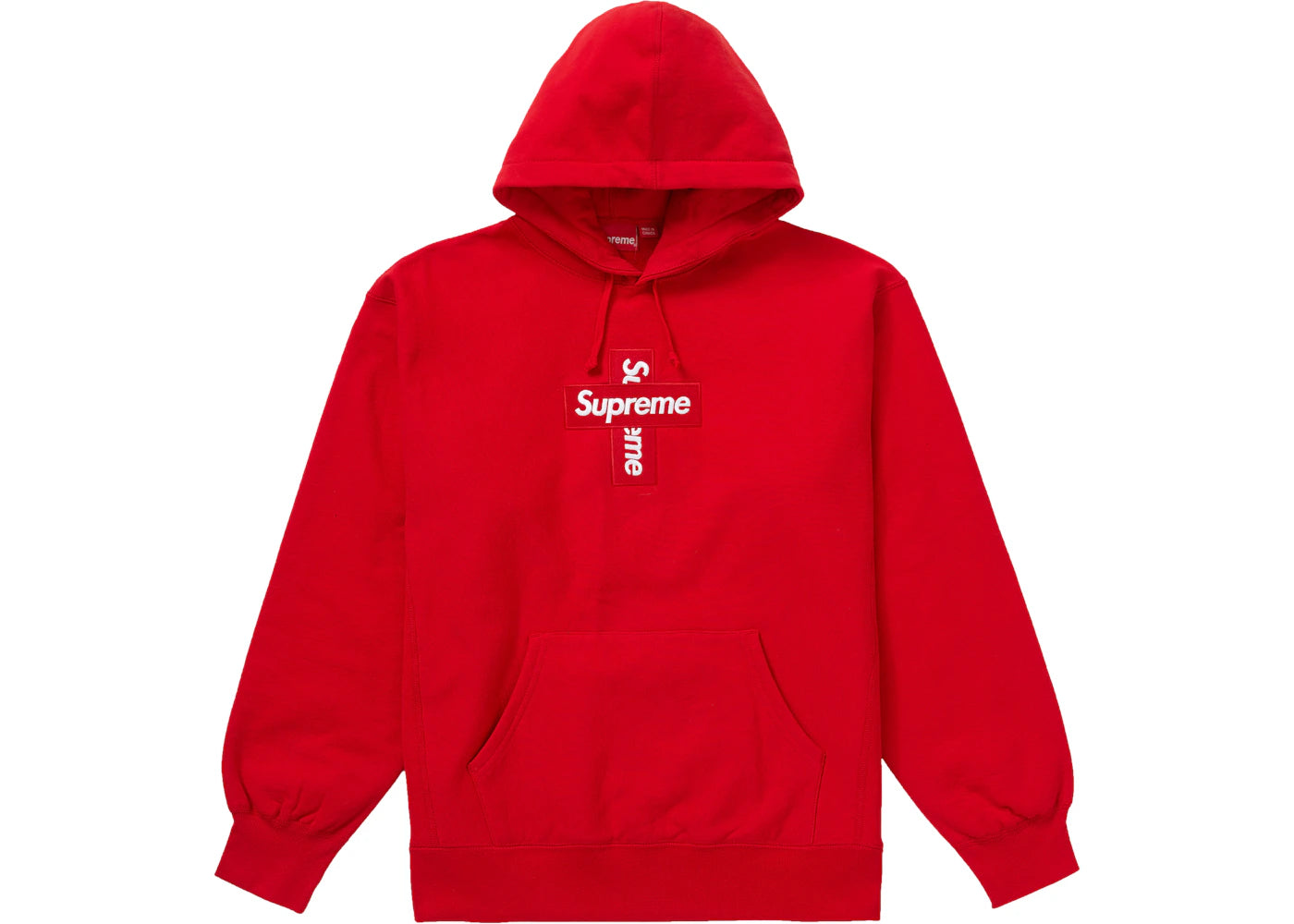 Supreme Cross Box Logo Hooded Sweatshirt Red