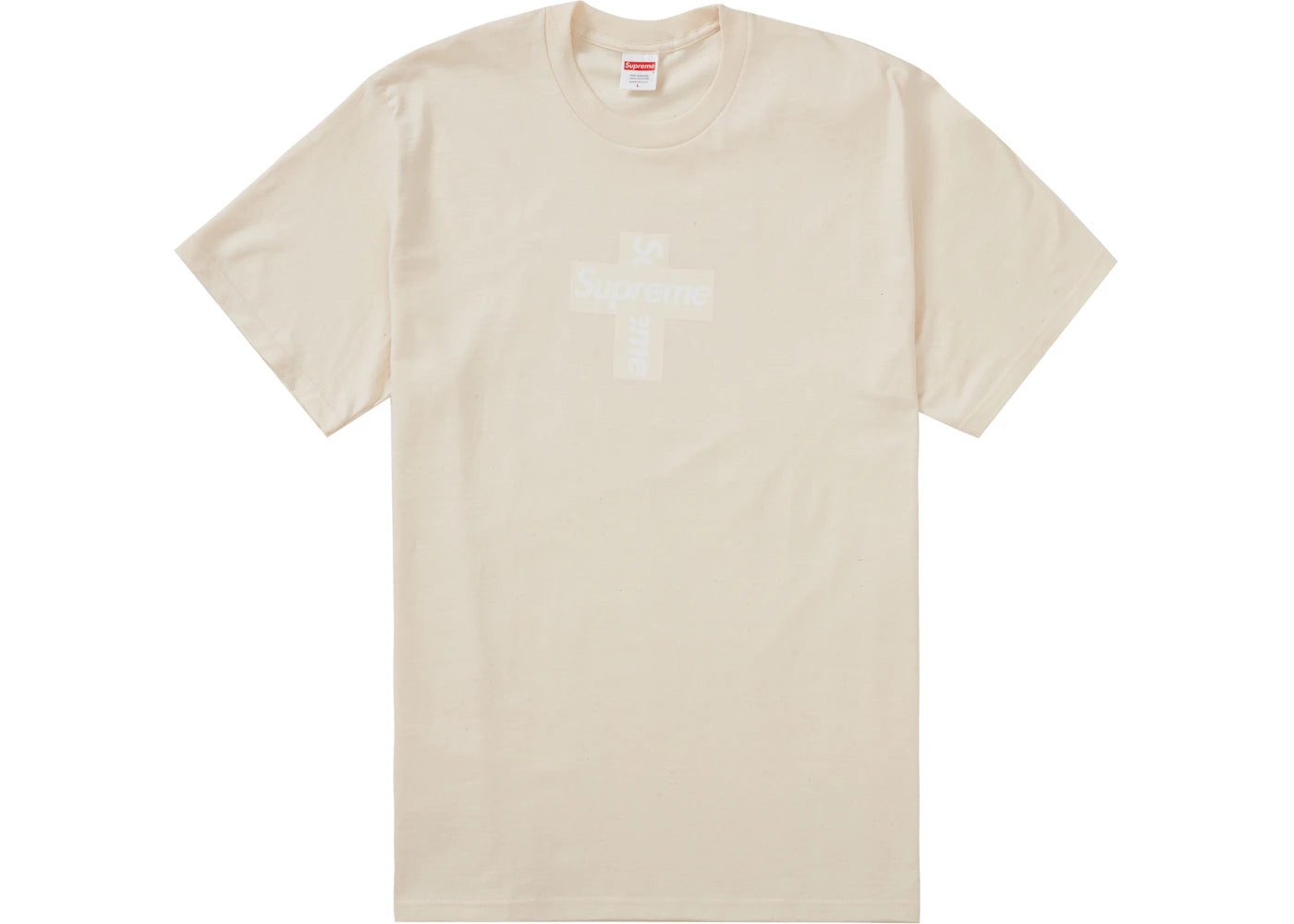 Supreme Cross Box Logo Tee Natural