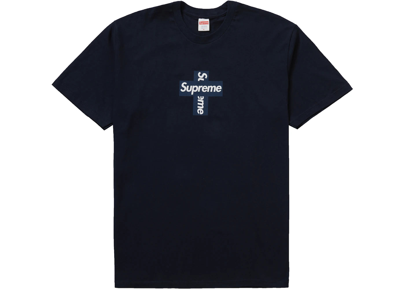 Supreme Cross Box Logo Tee Navy