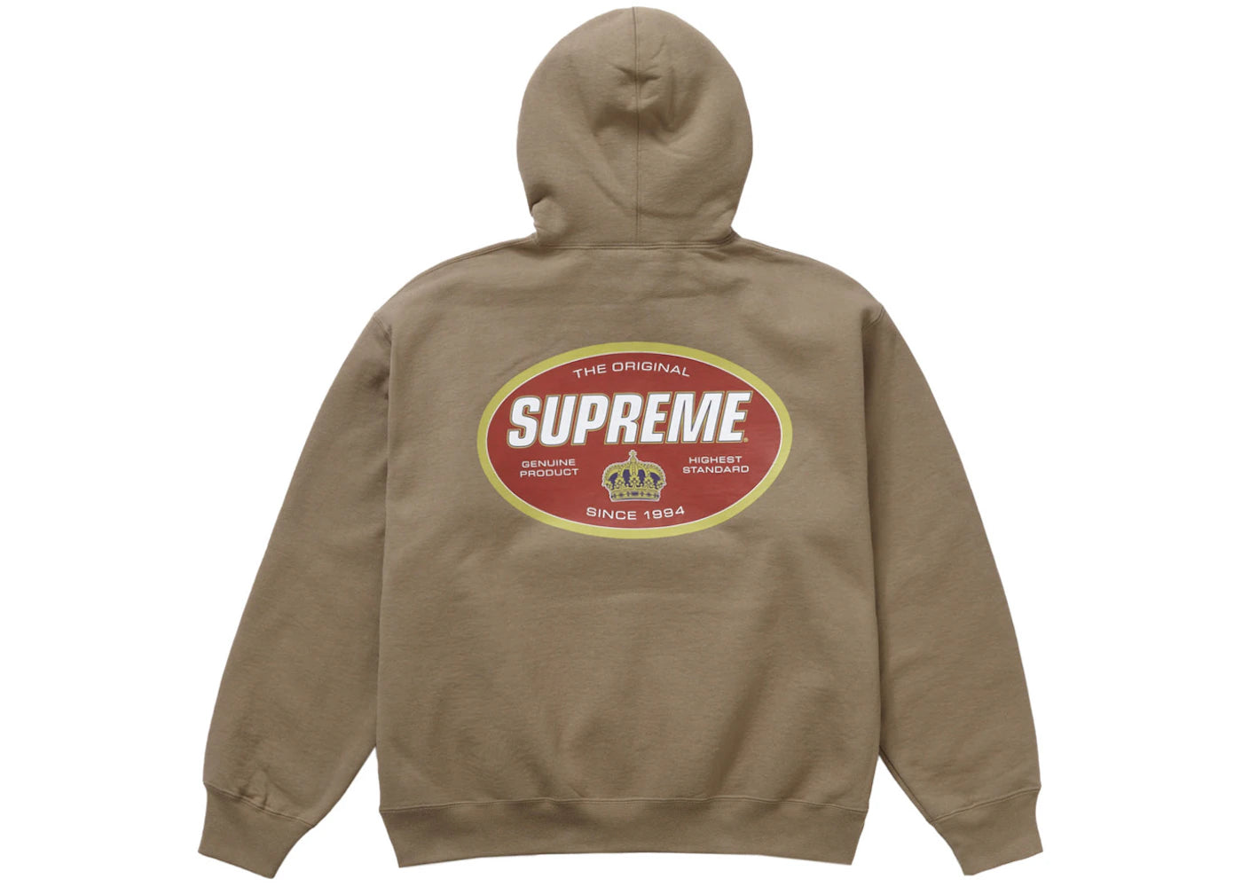 Supreme Crown Hooded Sweatshirt Dark Sand