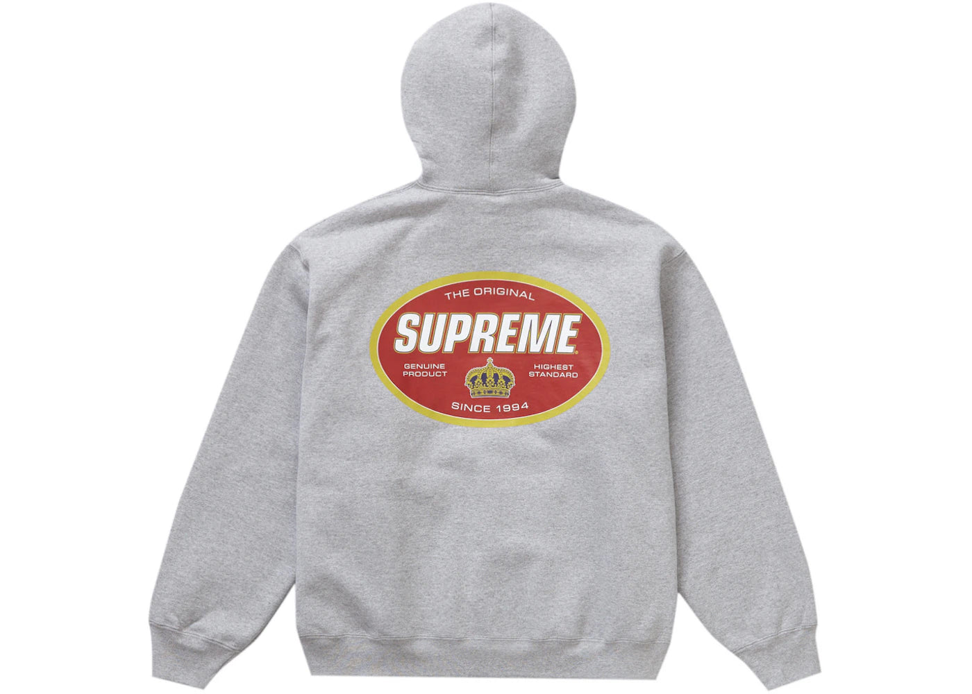 Supreme Crown Hooded Sweatshirt Heather Grey