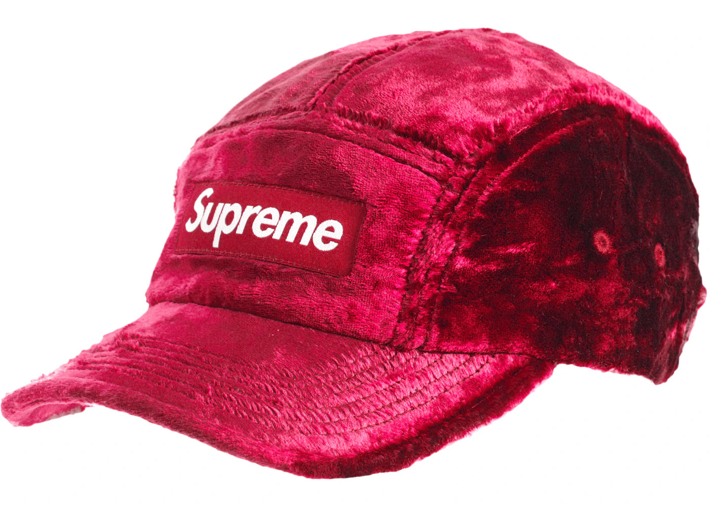 Supreme Crushed Velvet Camp Cap Pink