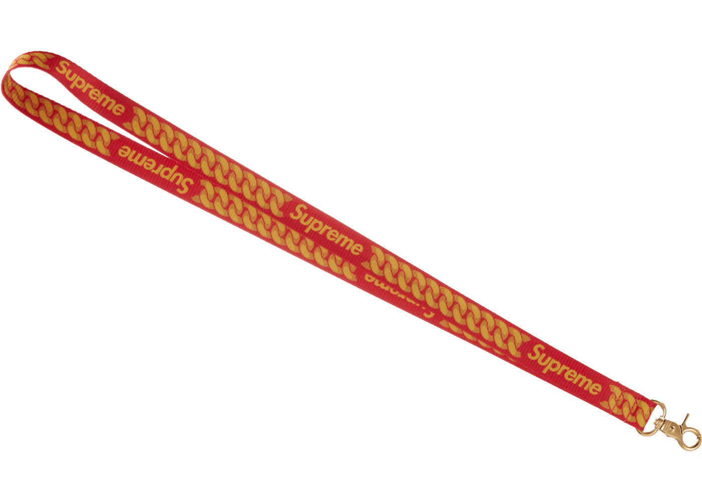 Supreme Cuban Links Lanyard Red