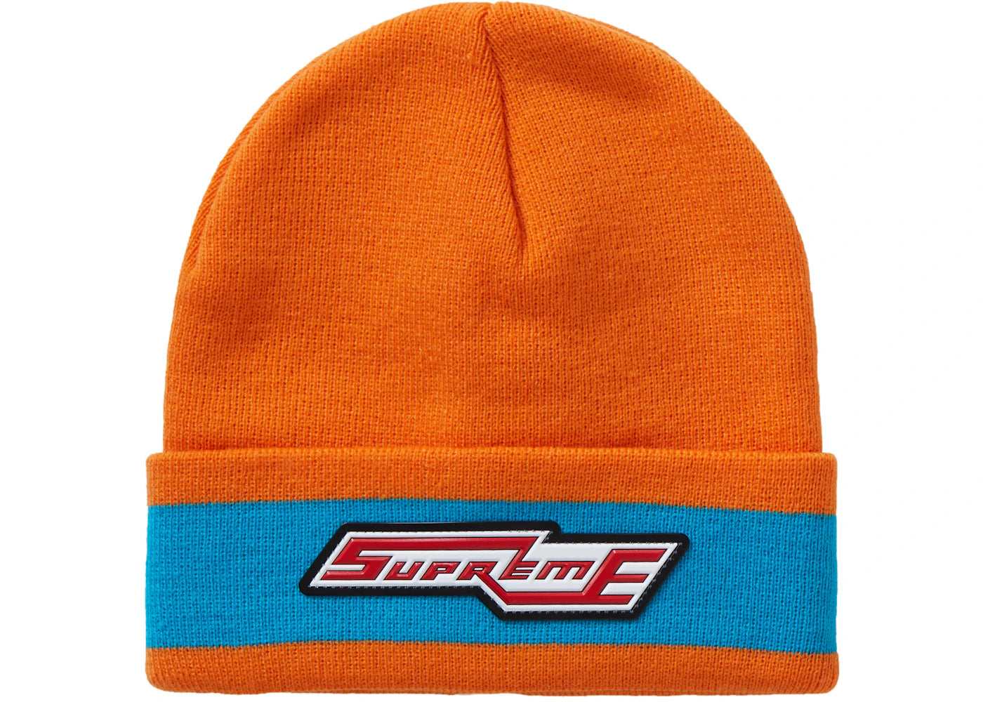 Supreme Cuff Stripe Beanie Orange