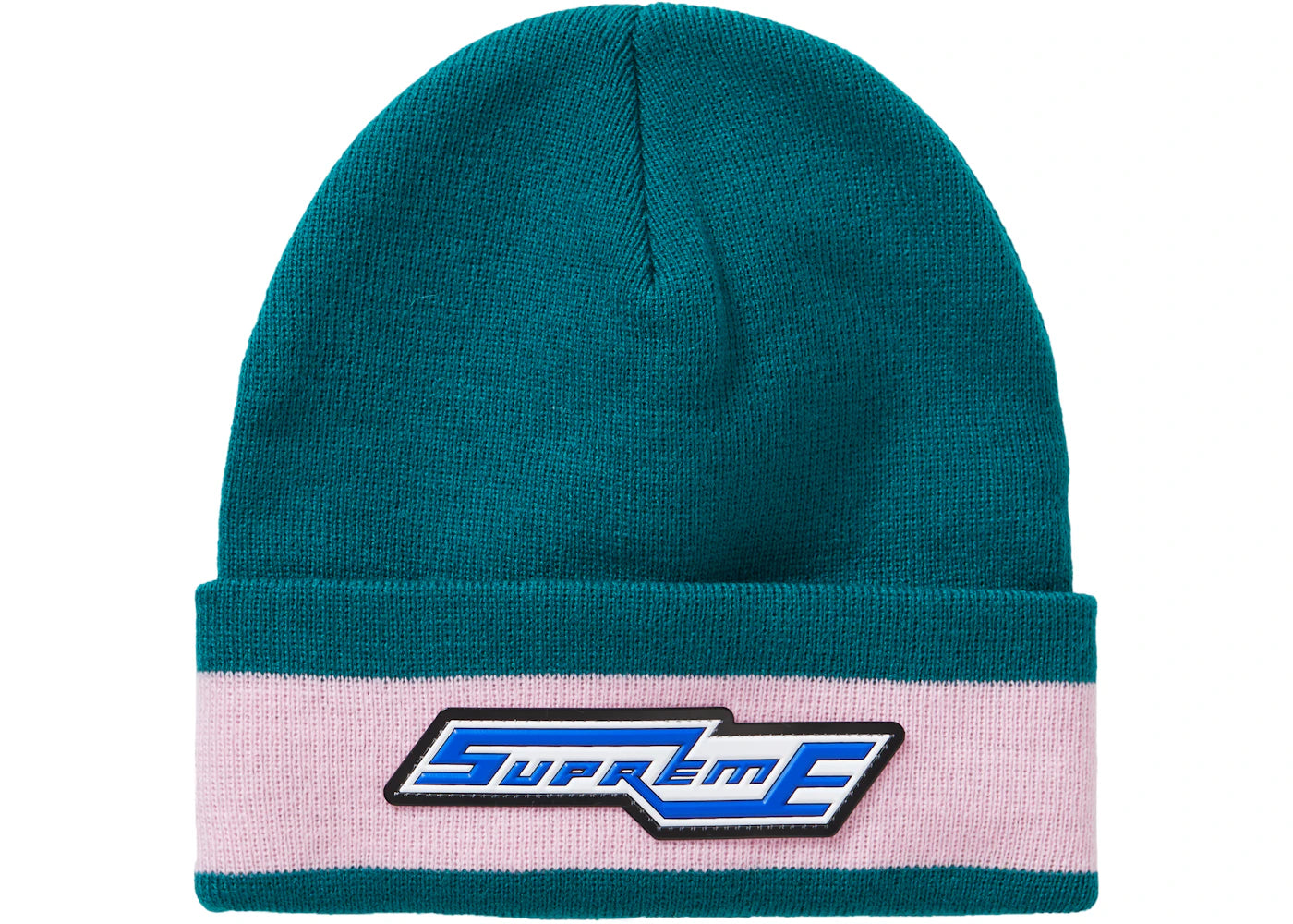 Supreme Cuff Stripe Beanie Teal