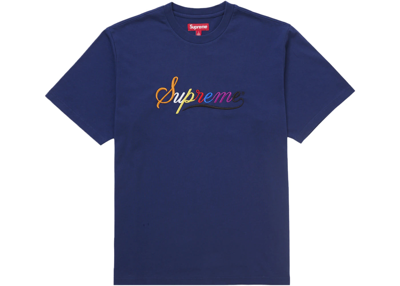 Supreme Cursive S/S Top Navy