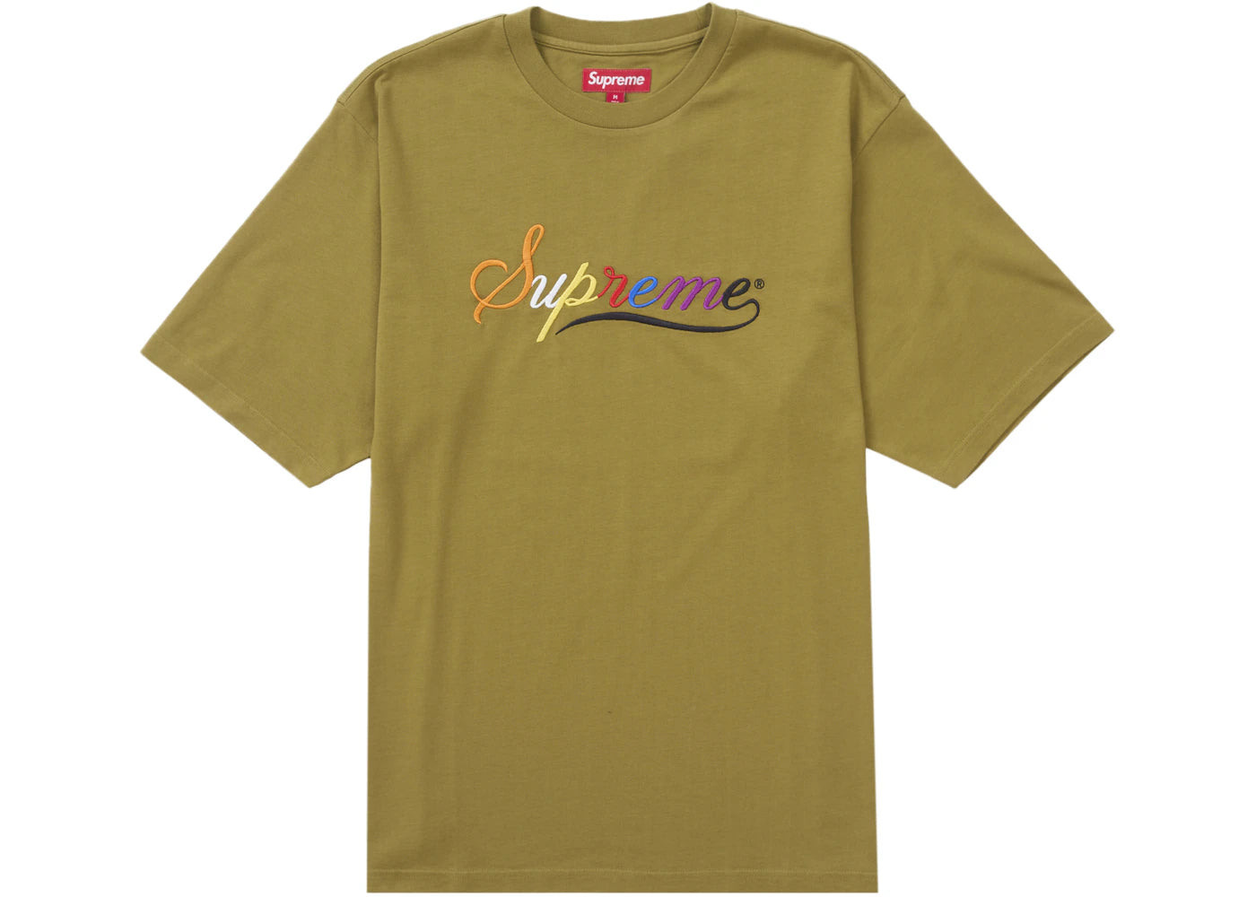 Supreme Cursive S/S Top Dusty Olive