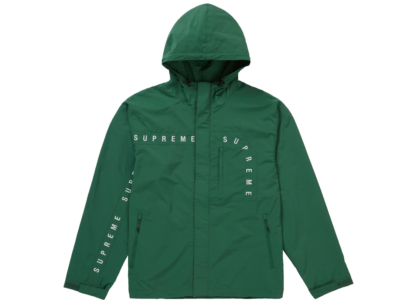 Supreme Curve Logos Ripstop Jacket Olive