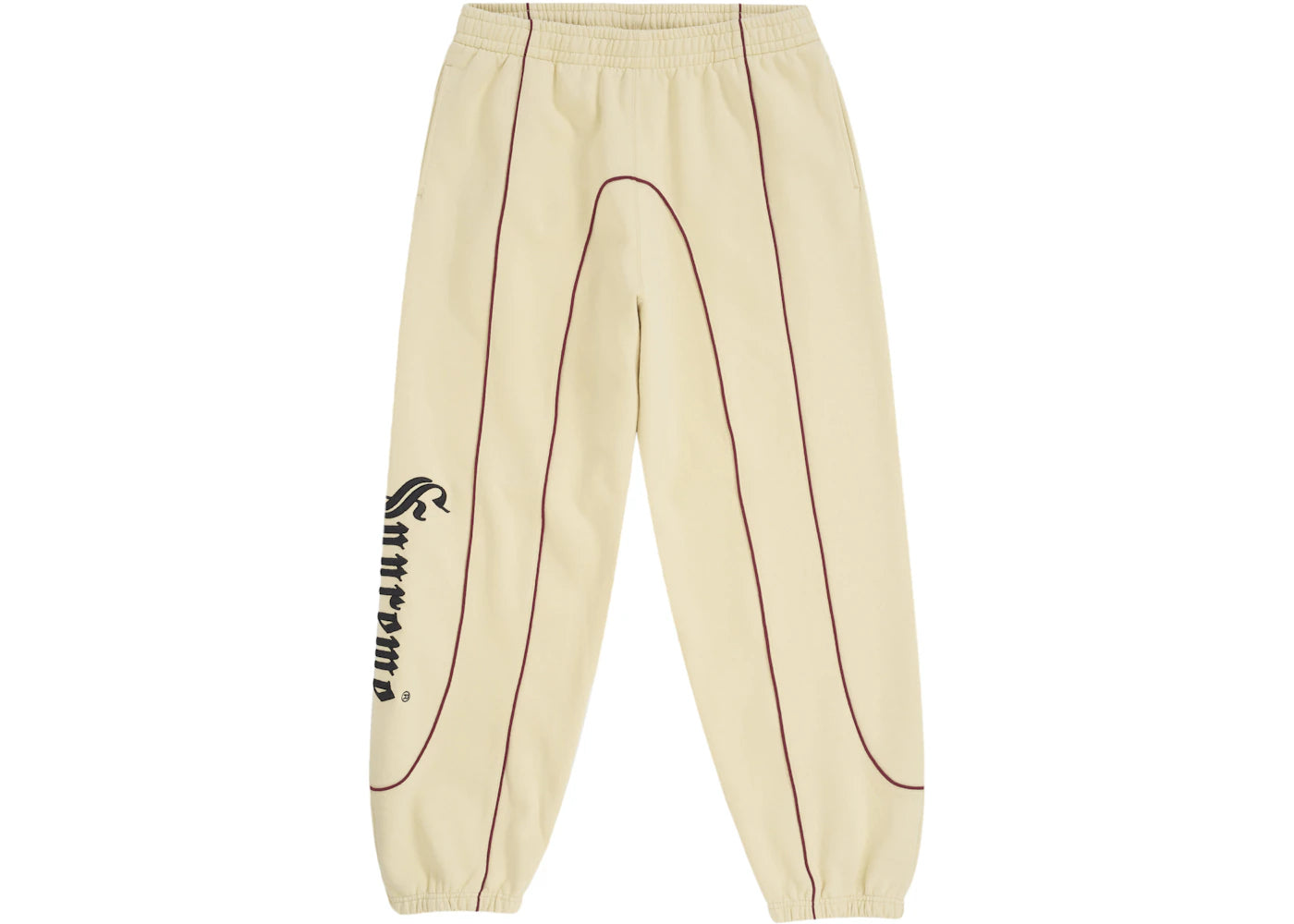 Supreme Curve Piping Sweatpant Natural