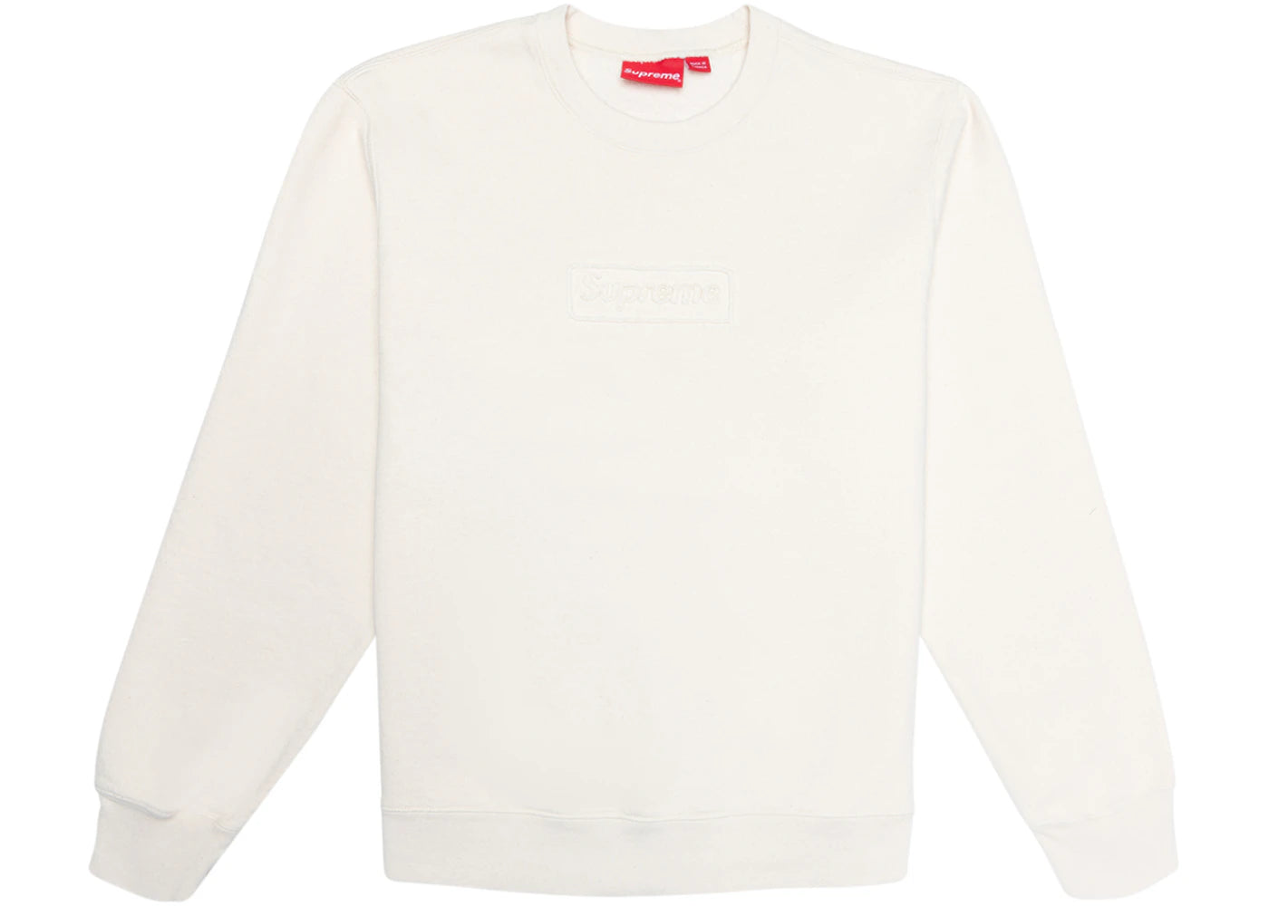 Supreme Cutout Logo Crewneck Natural