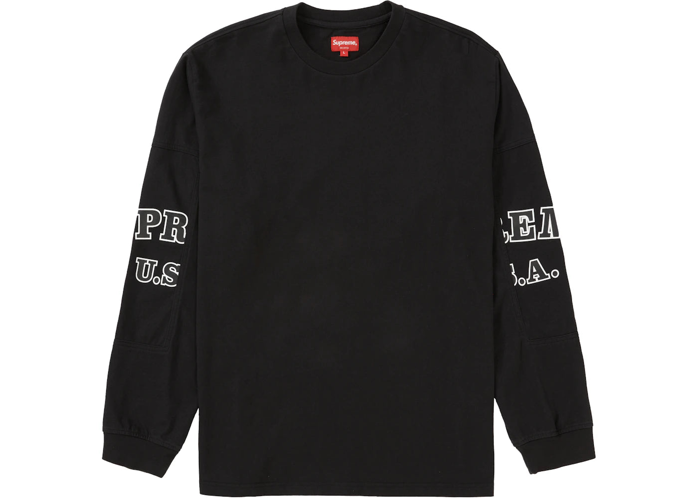 Supreme Cutout Sleeves L/S Top Black