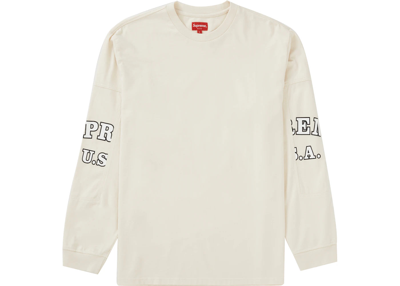 Supreme Cutout Sleeves L/S Top Natural