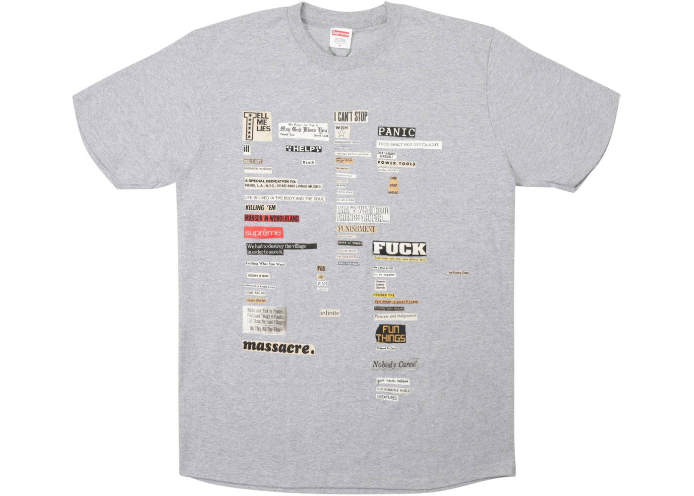 Supreme Cutouts Tee Heather Grey