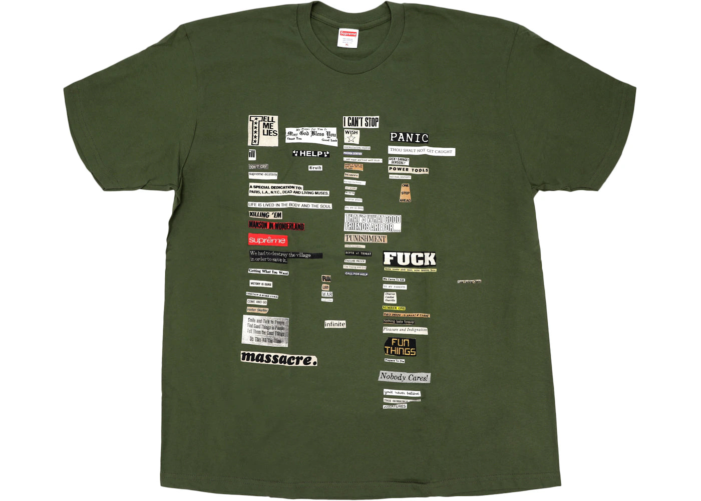 Supreme Cutouts Tee Olive