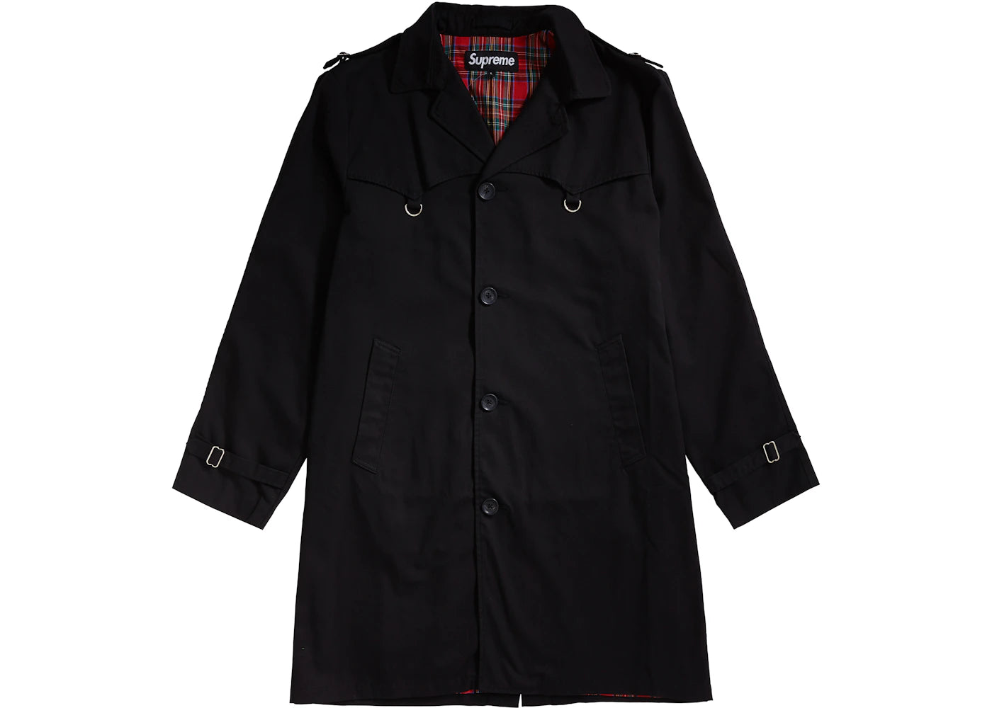 Supreme D-Ring Trench Coat Black