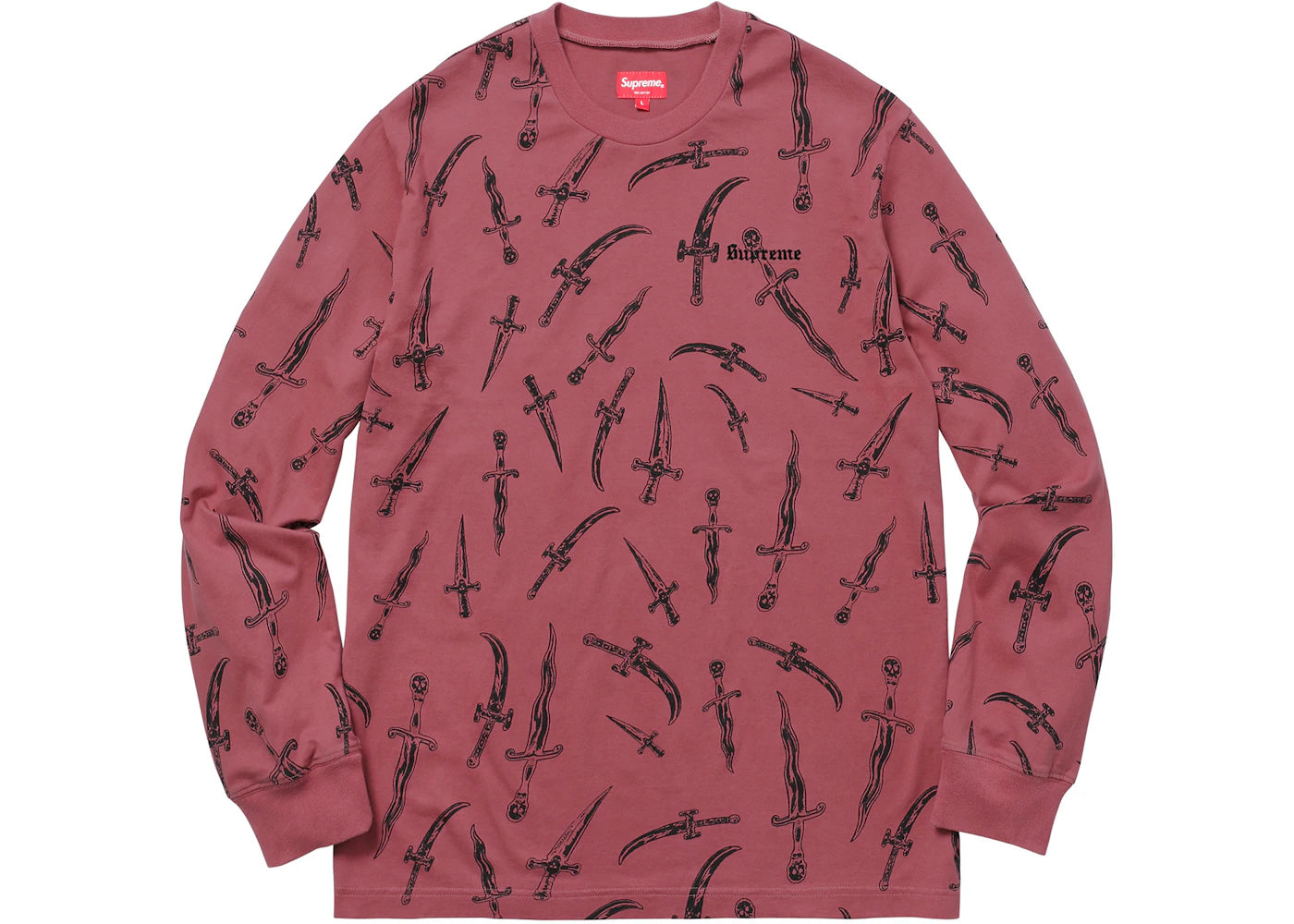 Supreme Daggers L/S Top Dark Pink