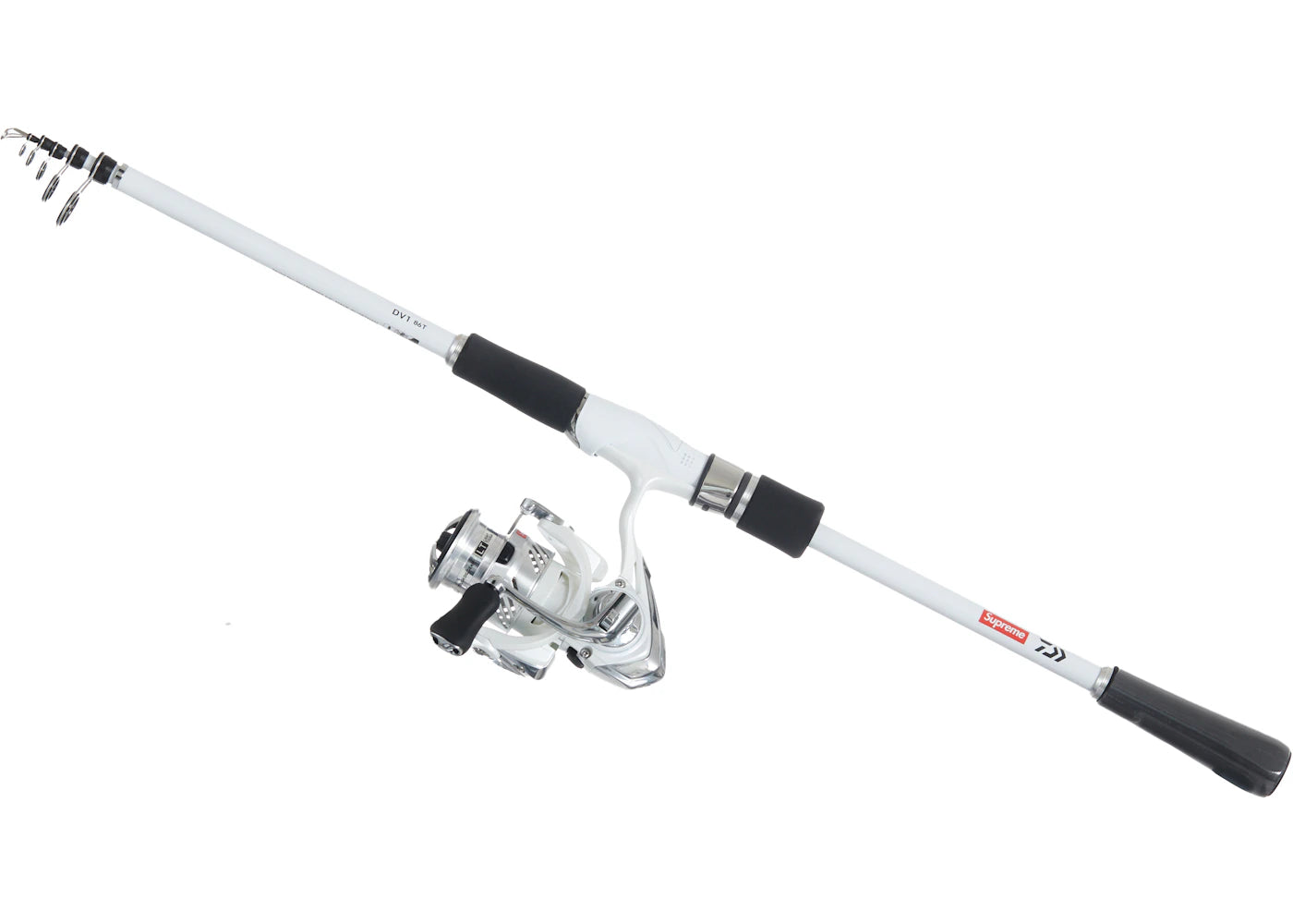 Supreme Daiwa DV1 Fishing Rod and Reel White