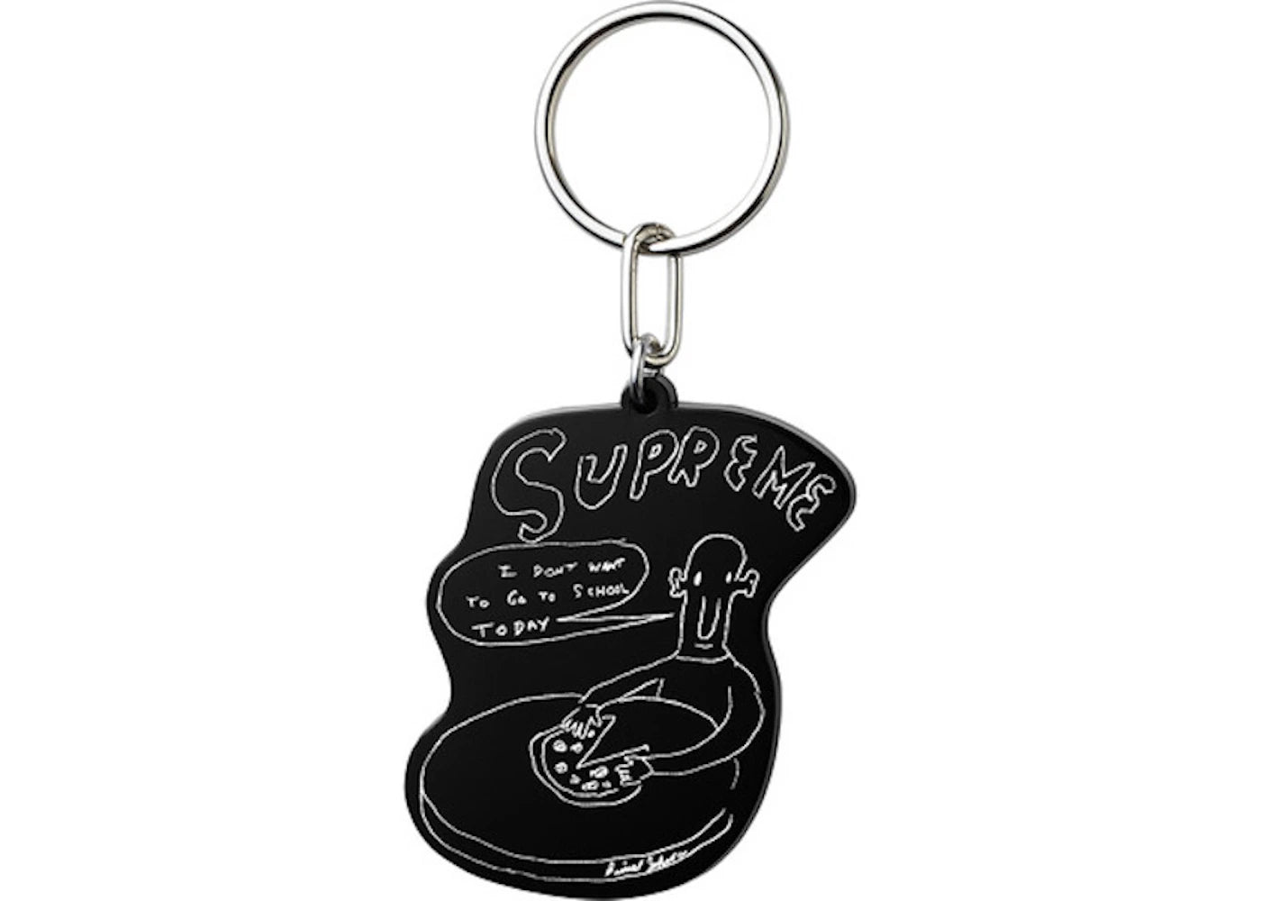 Supreme Daniel Johnson Rubber Keychain Black