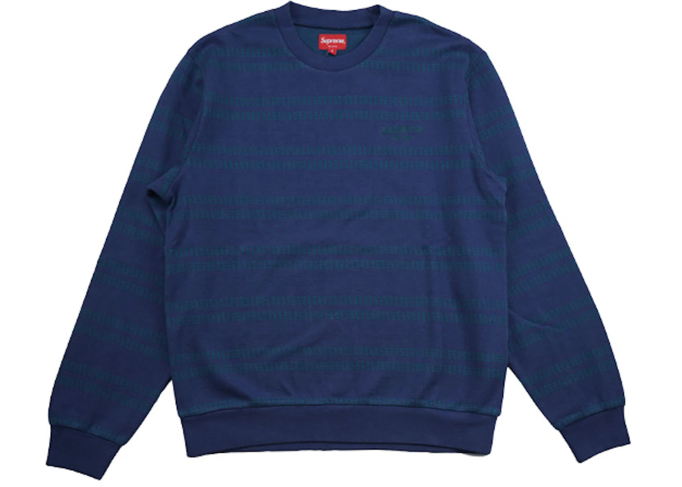 Supreme Dash Stripe Crewneck Navy