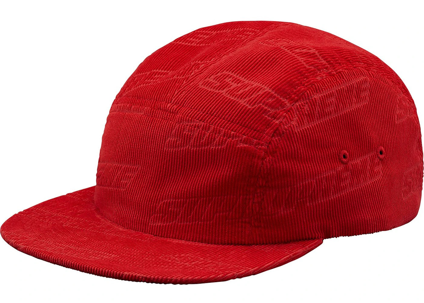 Supreme Debossed Corduroy Camp Cap Red