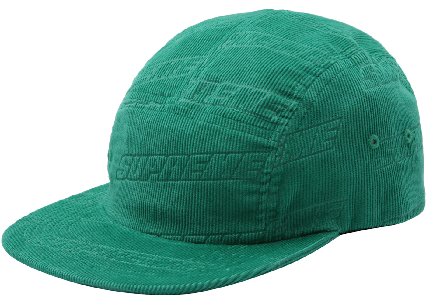 Supreme Debossed Corduroy Camp Cap Teal