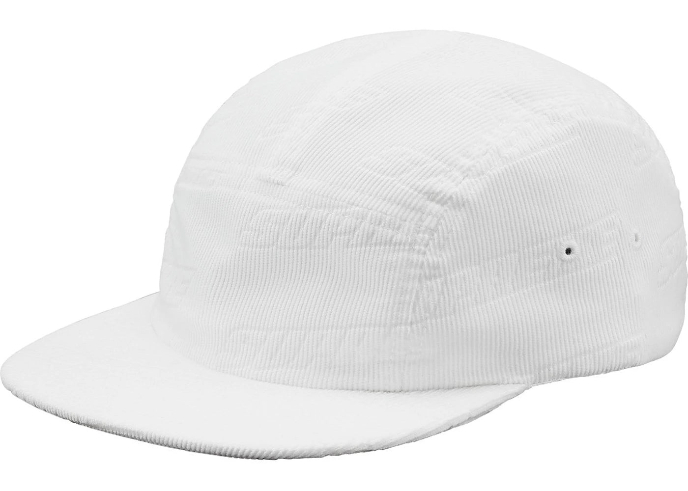 Supreme Debossed Corduroy Camp Cap White