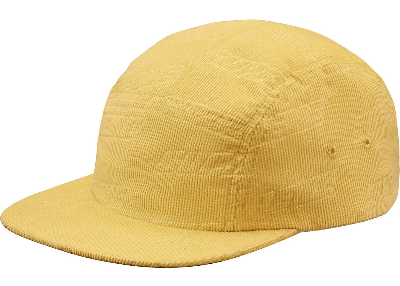 Supreme Debossed Corduroy Camp Cap Yellow