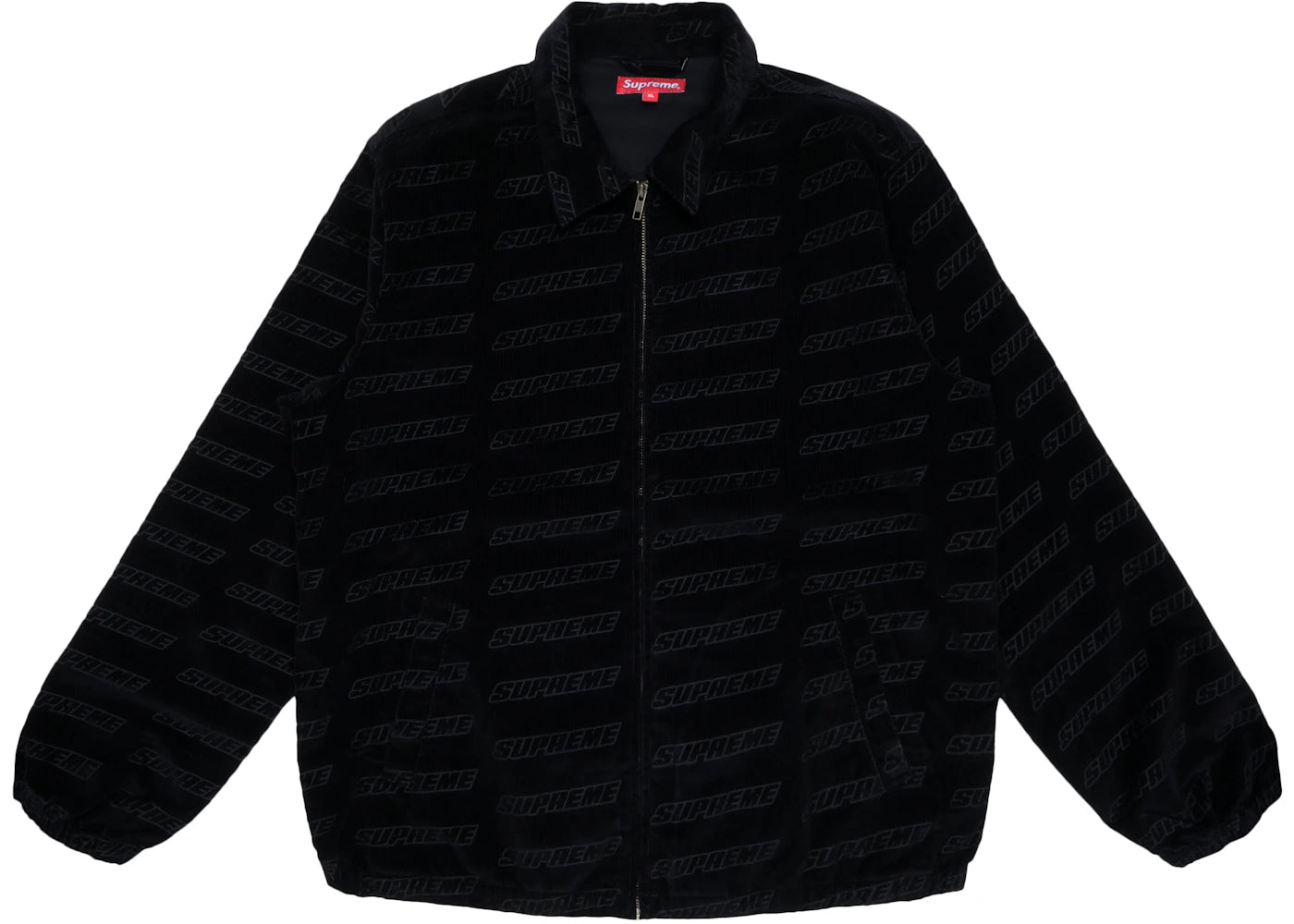 Supreme Debossed Logo Corduroy Jacket Black