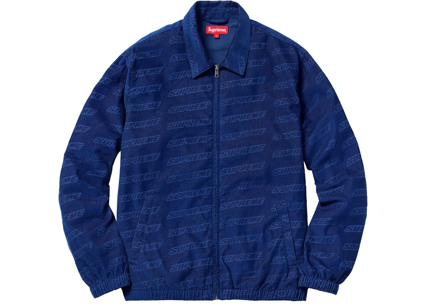 Supreme Debossed Logo Corduroy Jacket Royal