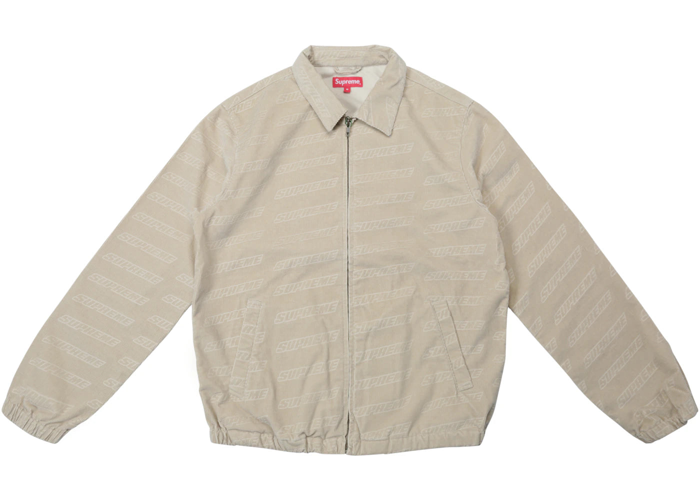 Supreme Debossed Logo Corduroy Jacket Tan