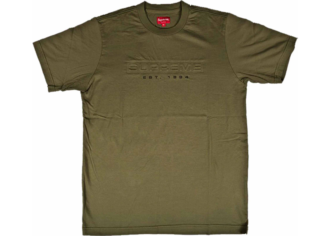 Supreme Debossed Tee Olive