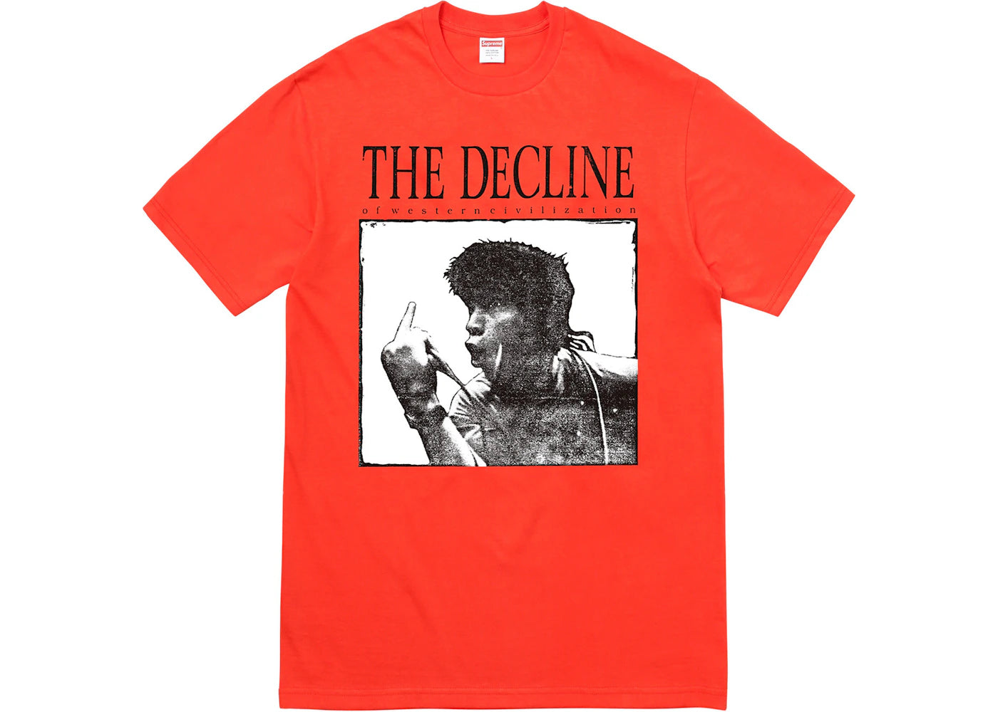 Supreme Decline of Western Civilization Tee Bright Orange