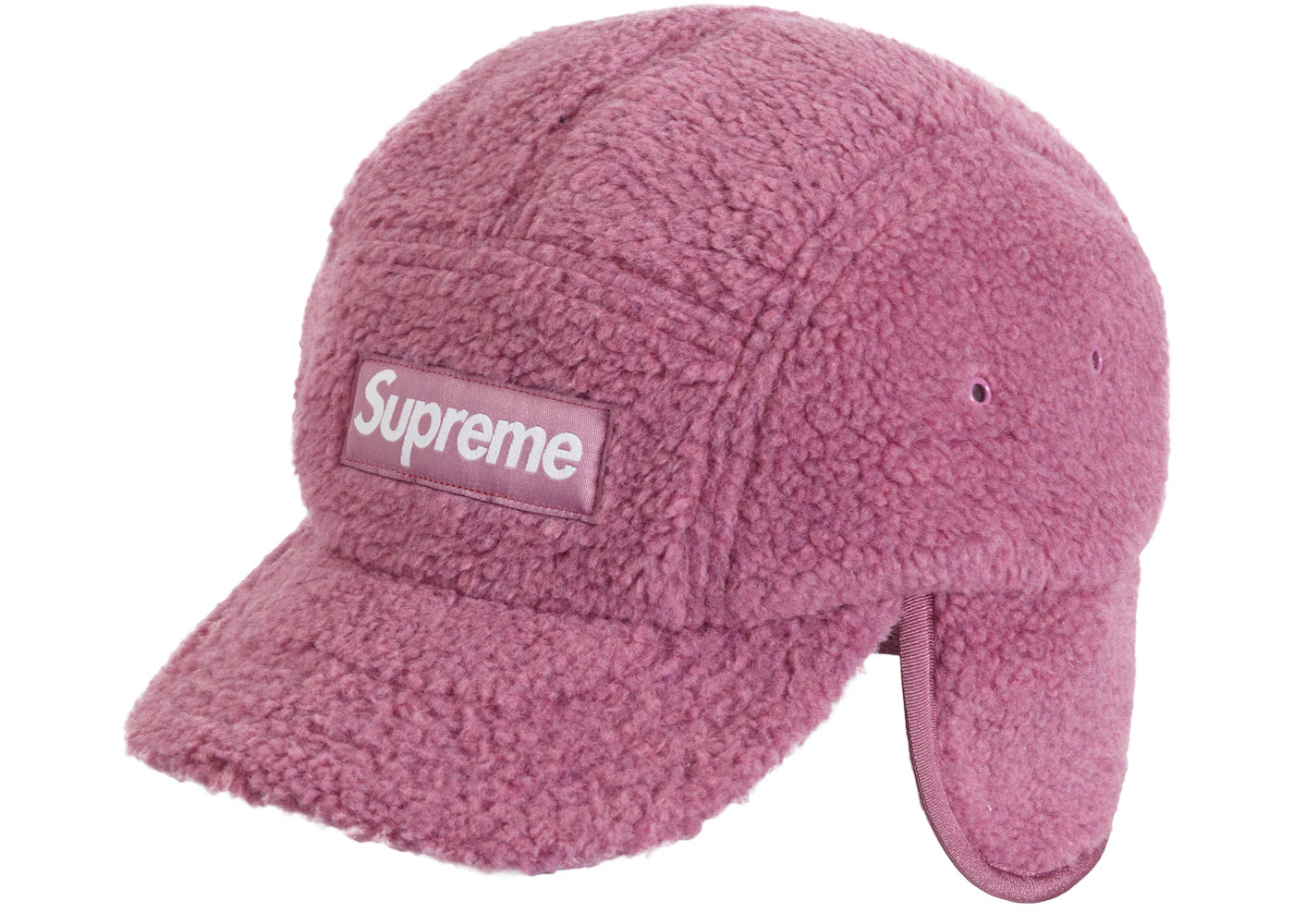 Supreme Deep Pile Earflap Camp Cap Dusty Pink