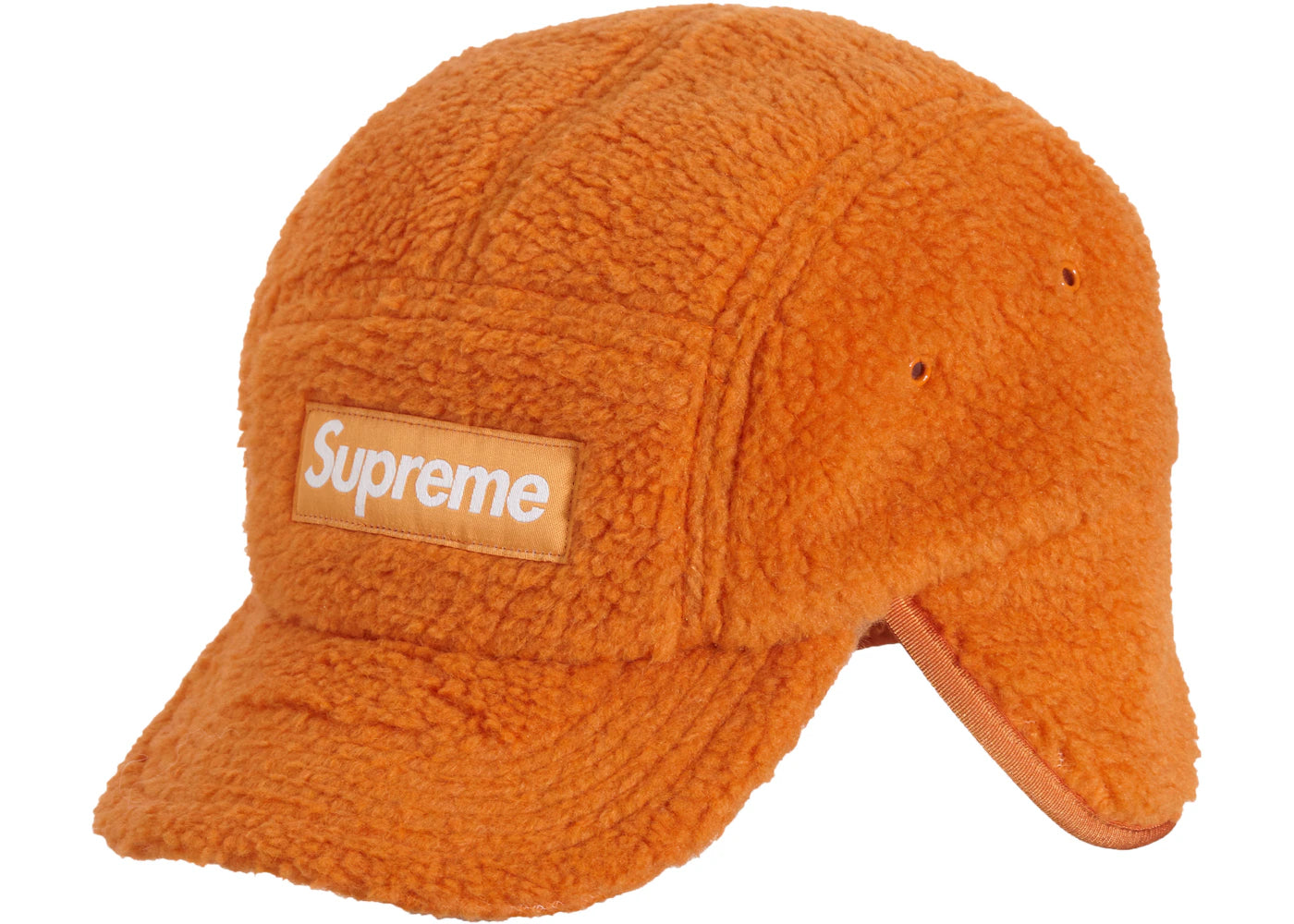 Supreme Deep Pile Earflap Camp Cap Orange