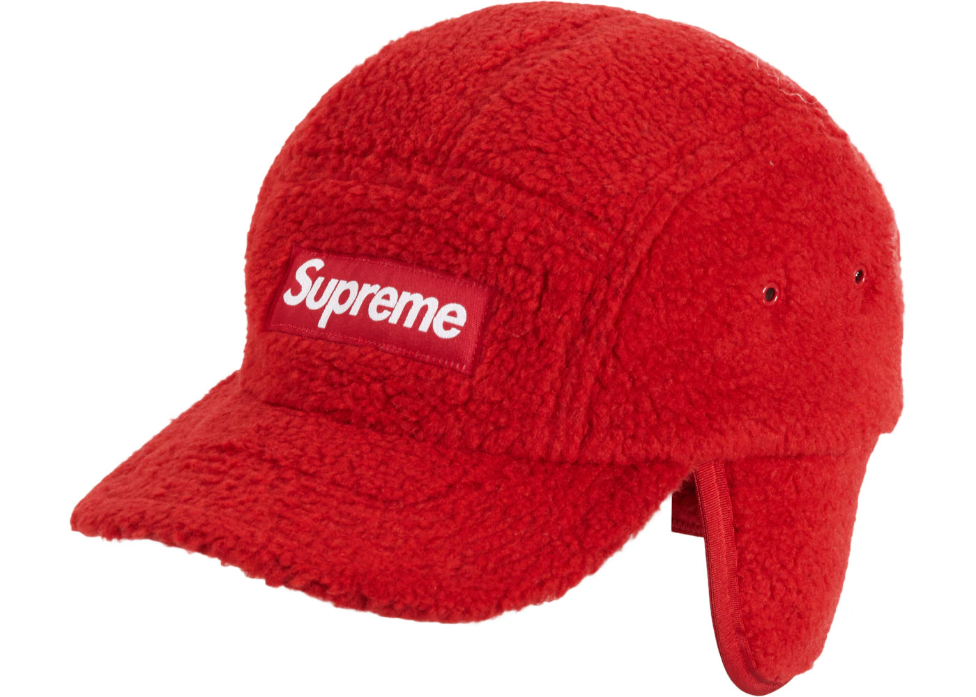 Supreme Deep Pile Earflap Camp Cap Red