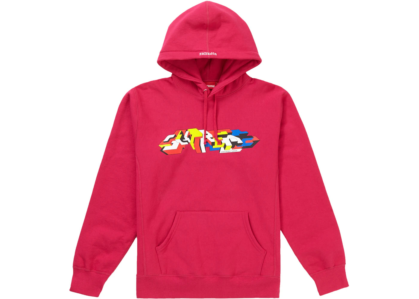 Supreme Delta Logo Hooded Sweatshirt Fuchsia