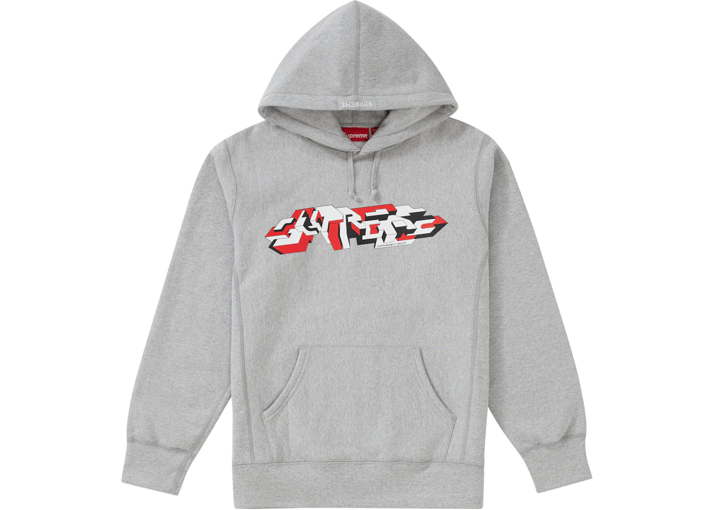 Supreme Delta Logo Hooded Sweatshirt Heather Grey