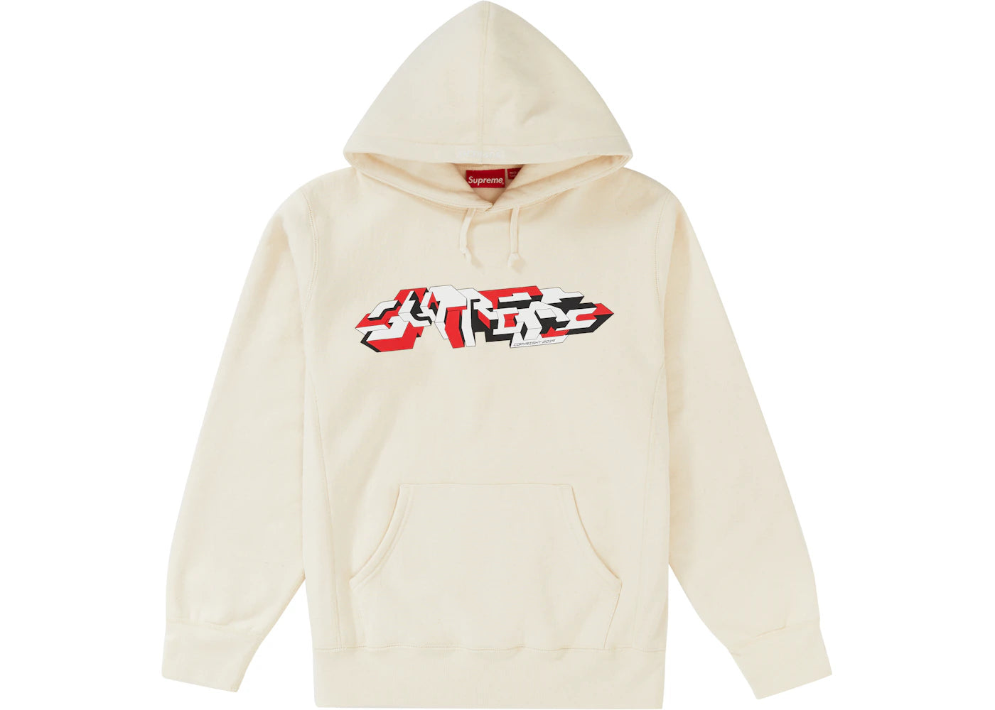 Supreme Delta Logo Hooded Sweatshirt Natural