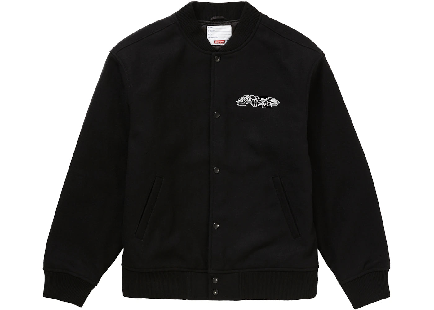 Supreme Delta Logo Varsity Jacket Black