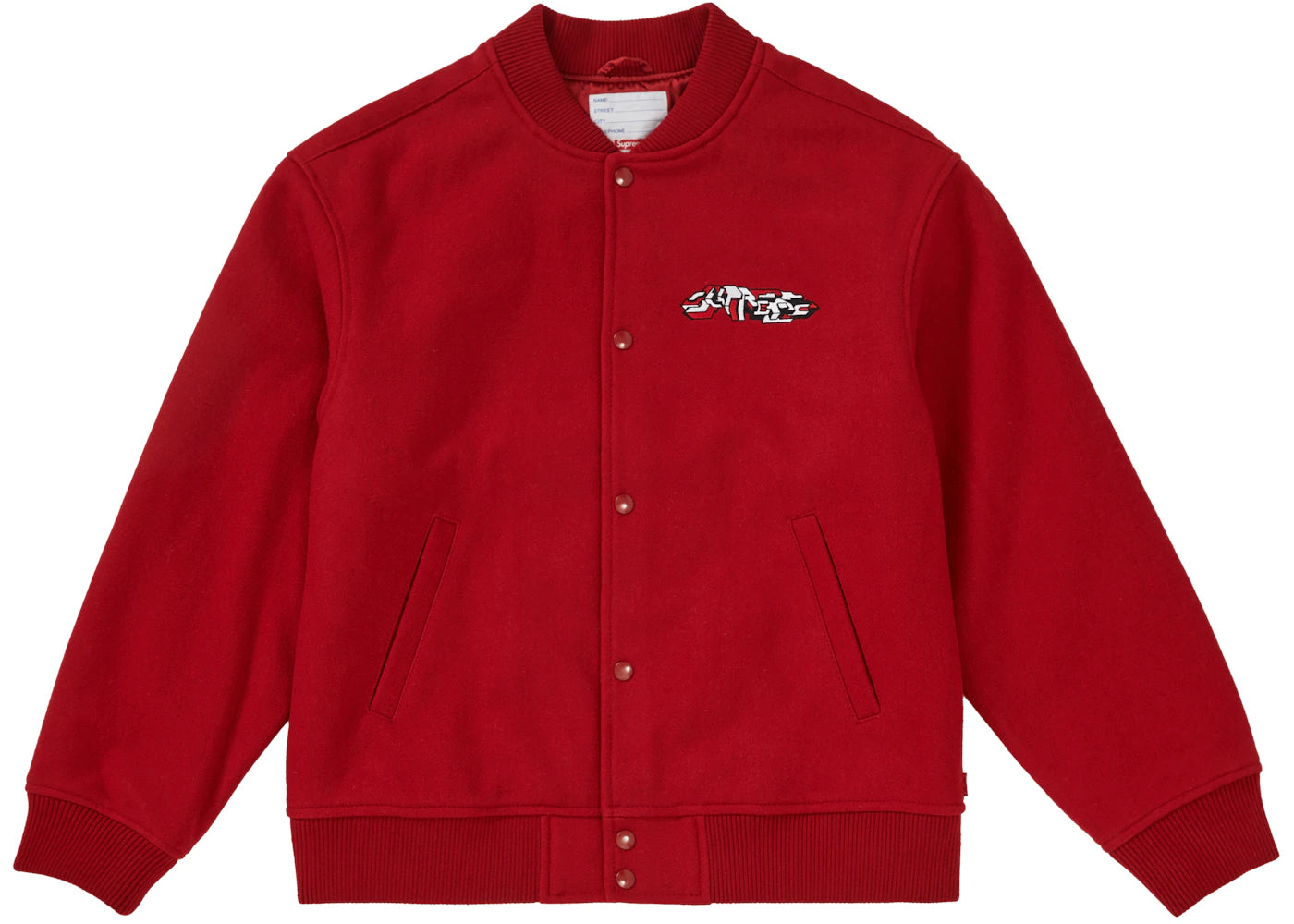 Supreme Delta Logo Varsity Jacket Red