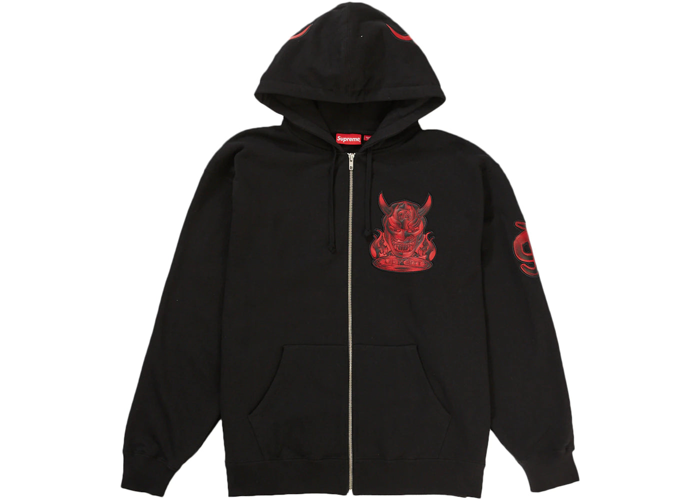 Supreme Demon Zip Up Hooded Sweatshirt Black