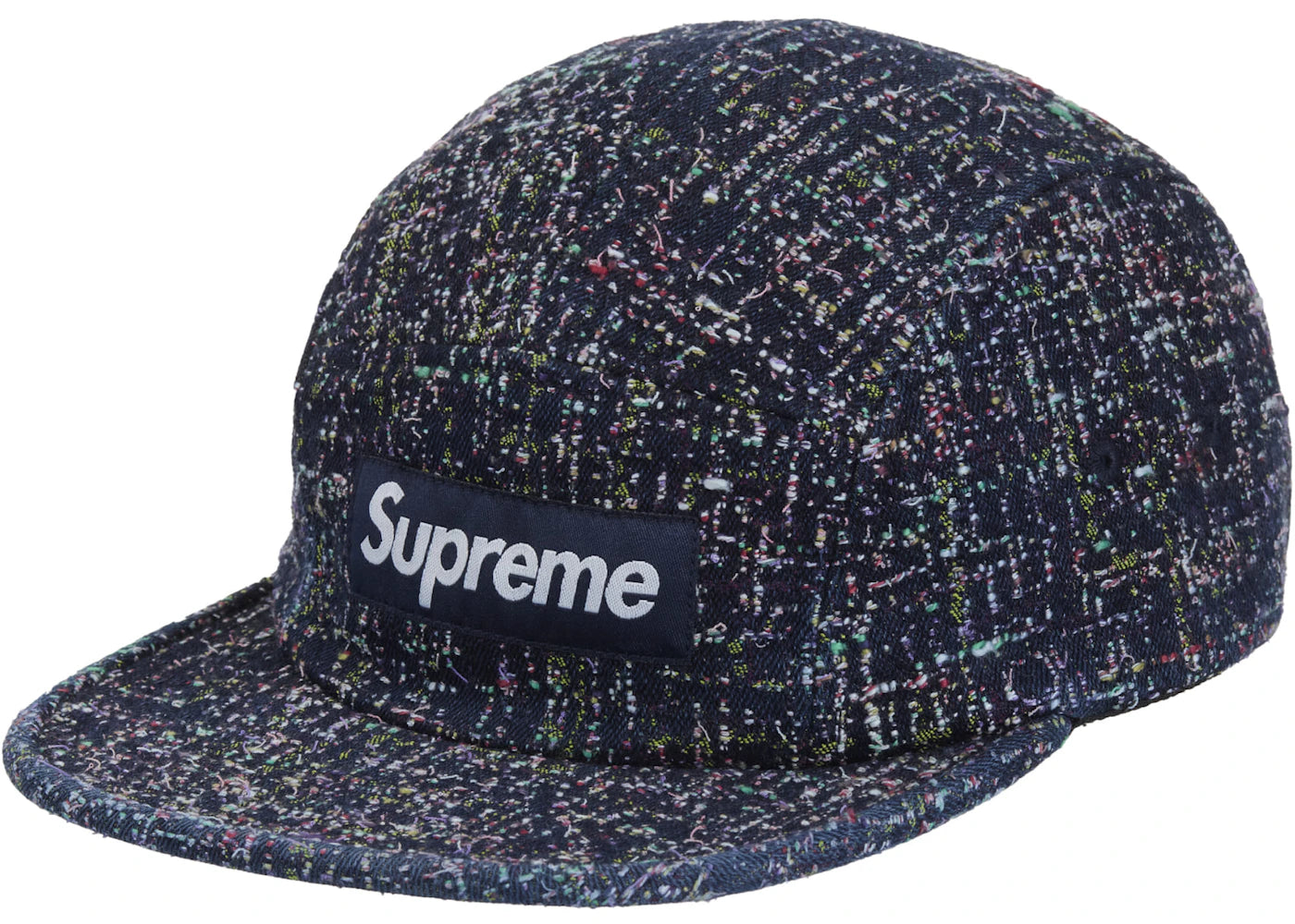 Supreme Denim Boucle Camp Cap Navy