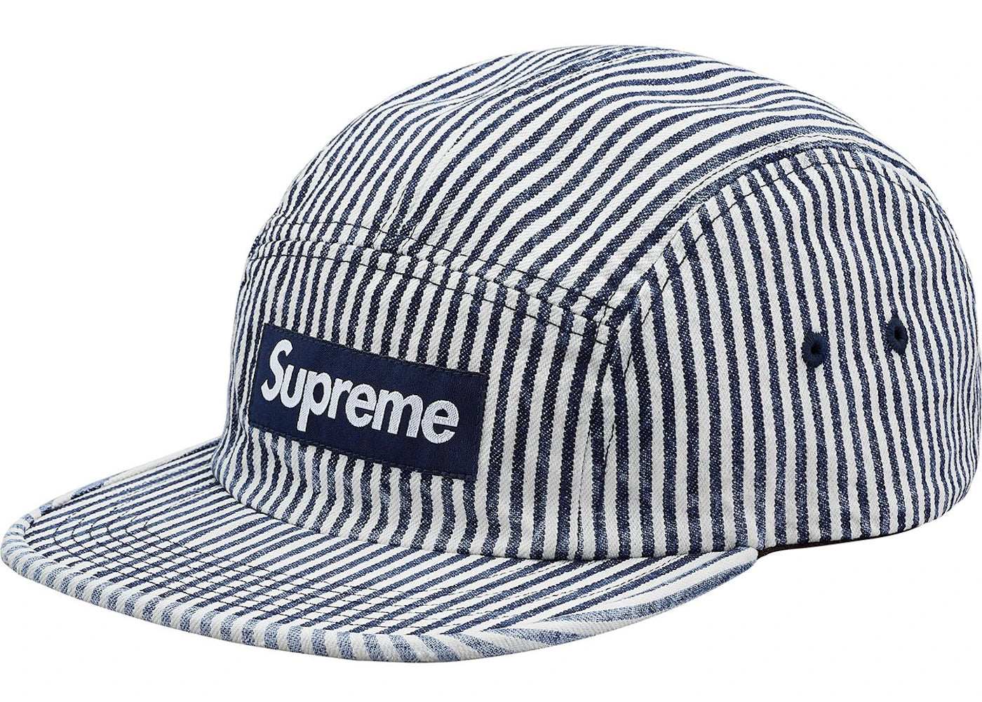 Supreme Denim Camp Cap Indigo Stripe
