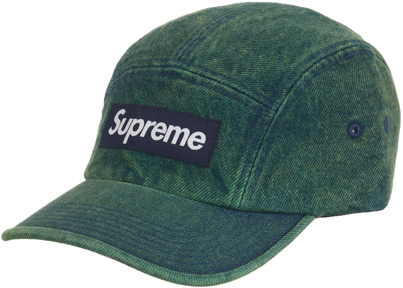 Supreme Denim Camp Cap (SS23) Overdyed Green