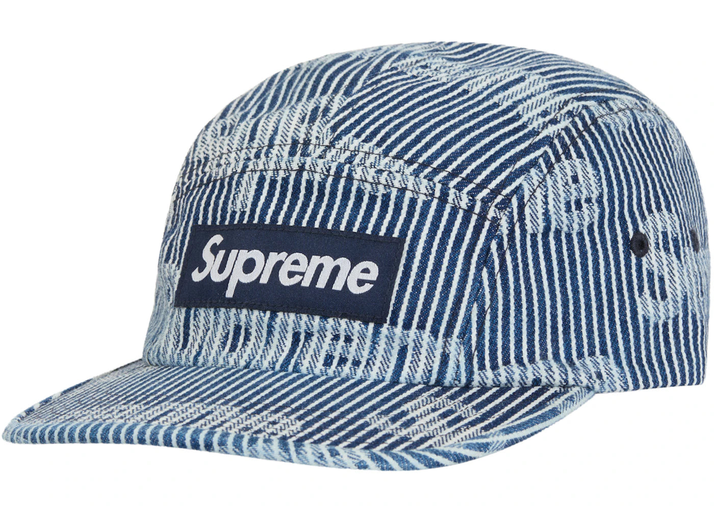 Supreme Denim Camp Cap (SS24) Stripe