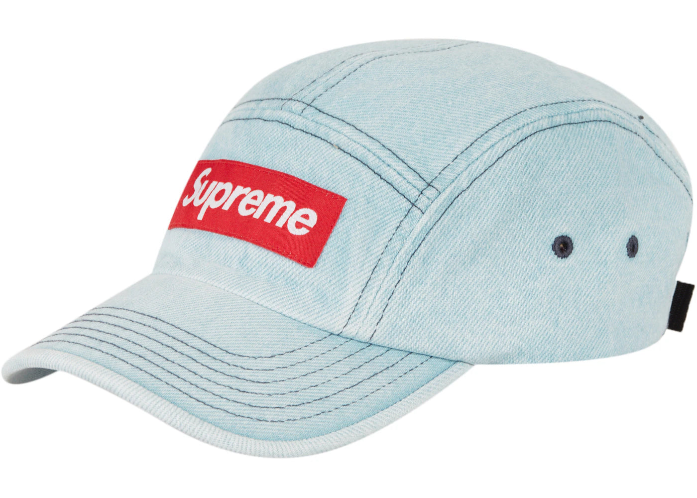 Supreme Denim Camp Cap Washed Blue